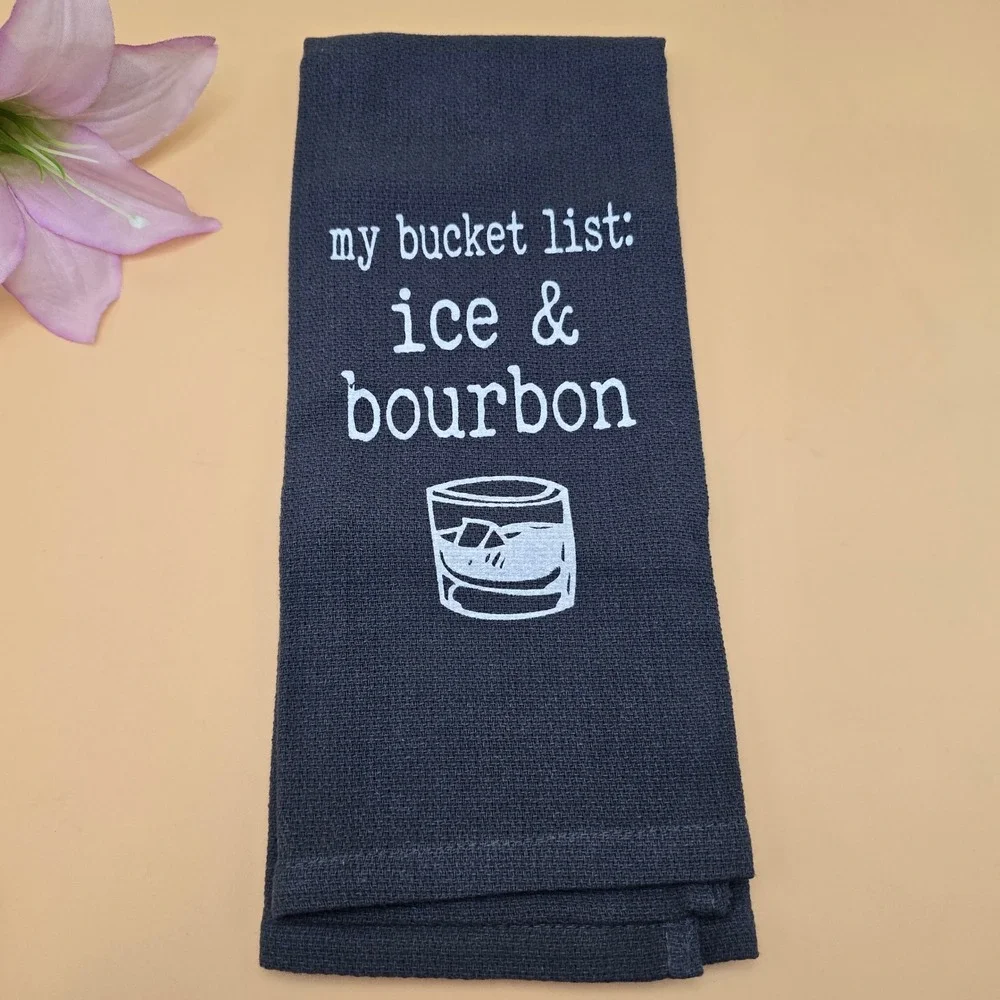 Stylish Spirits Fine Cocktails Book by Kevin Chang & Bucket List Towel Set‎